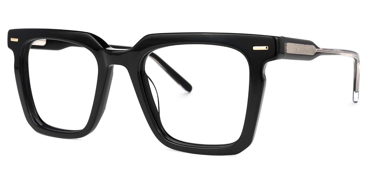 Niurka Square Black Glasses | Zeelool Glasses1