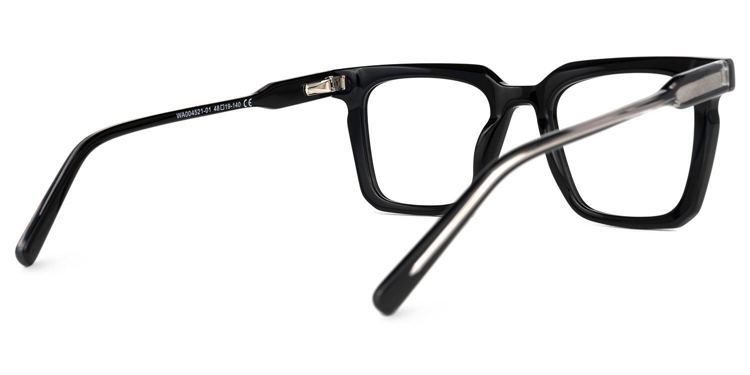 Niurka Square Black Glasses | Zeelool Glasses3