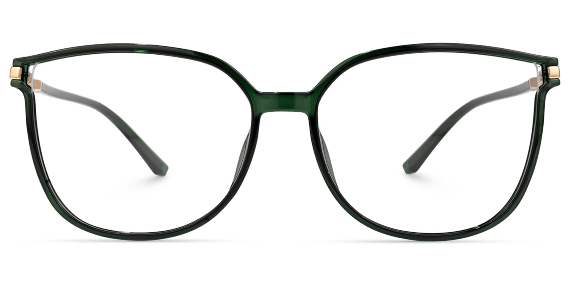 Rodz Square Dark-Green Frame Glasses | Zeelool0