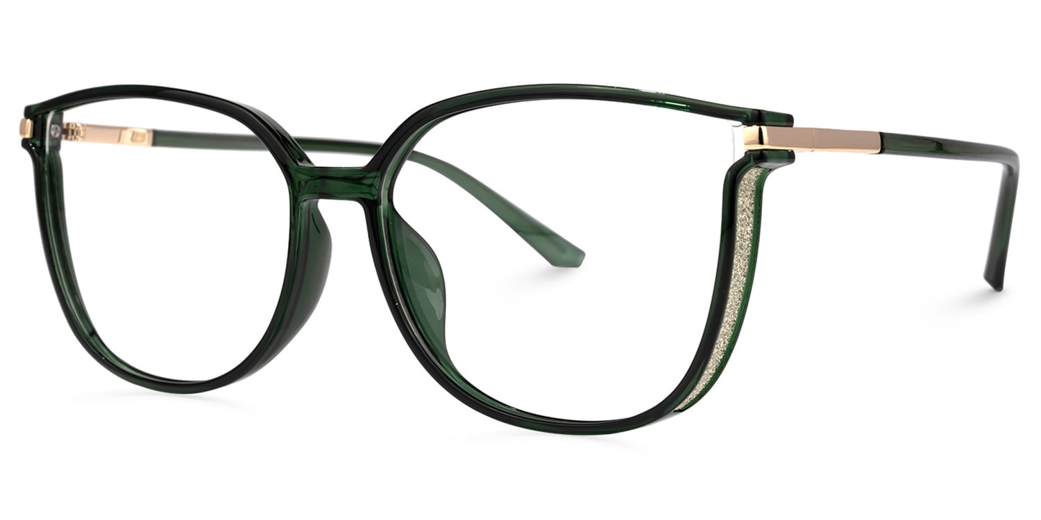 Rodz Square Dark-Green Glasses1