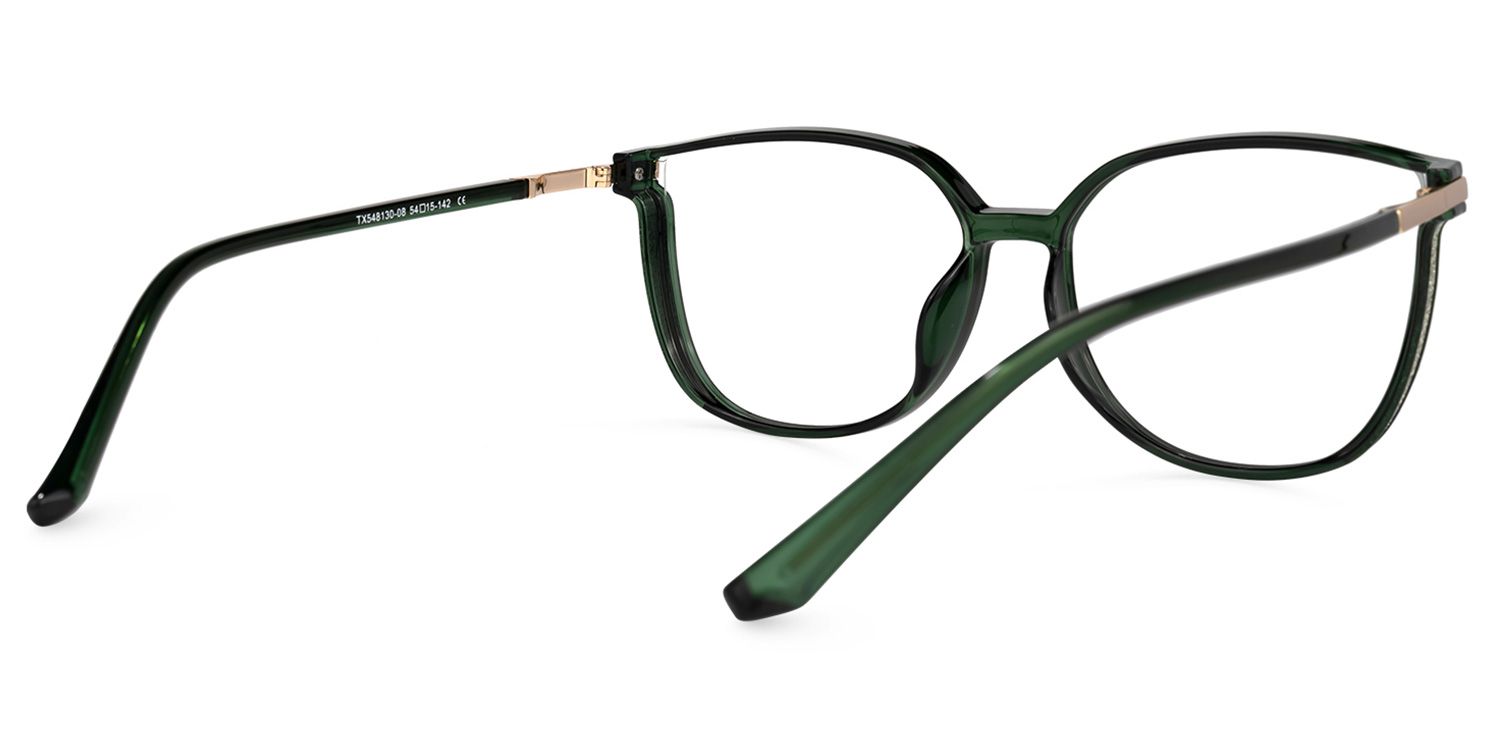 Rodz Square Dark-Green Frame Glasses | Zeelool Optical3