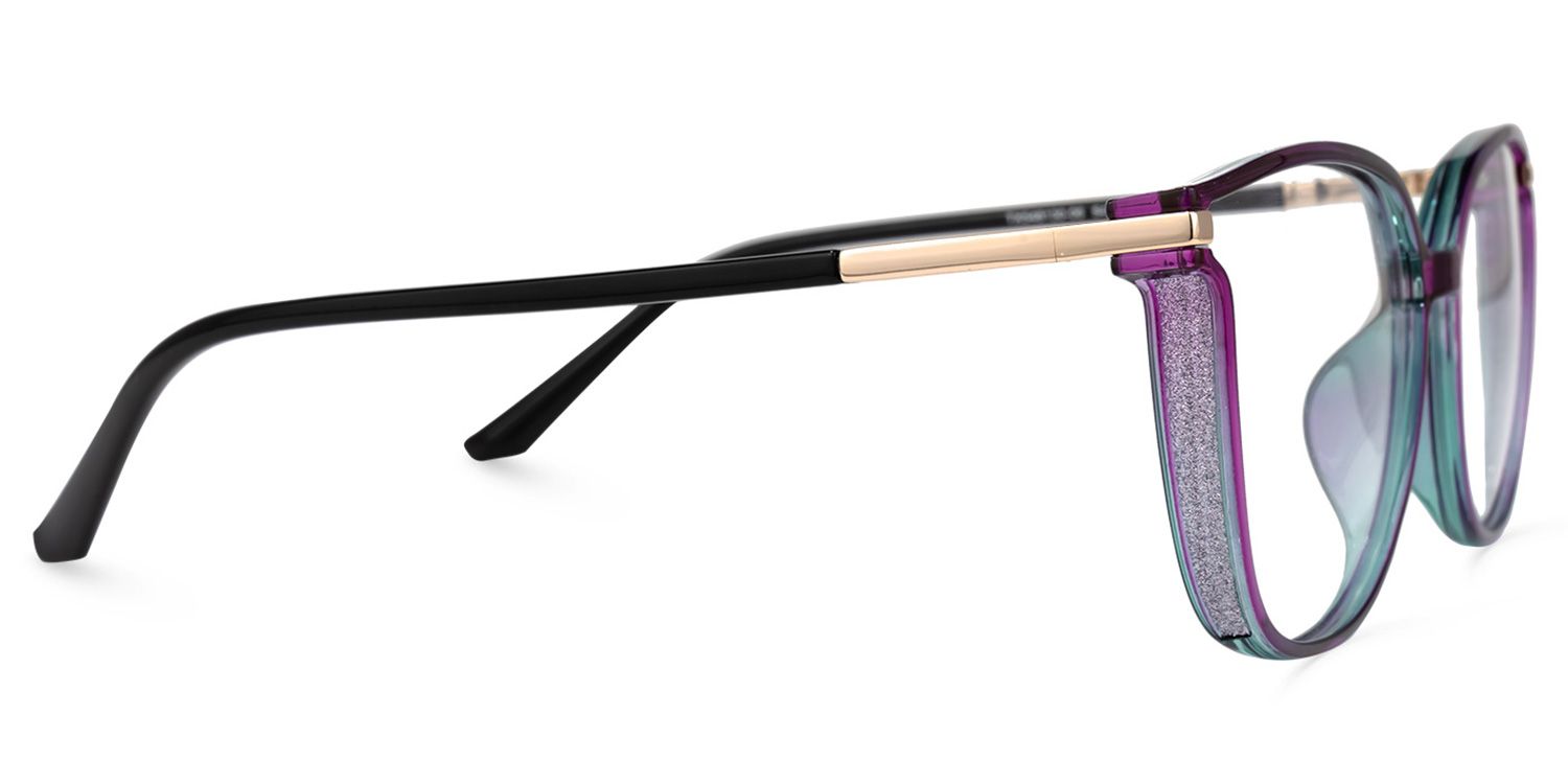 Rodz Square Purple Frame Glasses | Zeelool Optical3