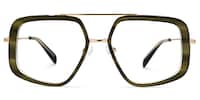 Tunde Aviator Green Glasses0
