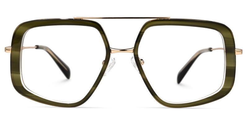 Tunde Aviator Green Glasses | Zeelool Glasses0