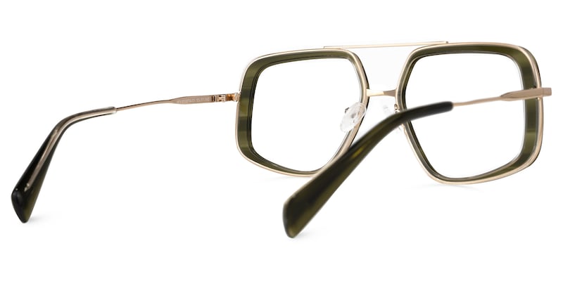 Tunde Aviator Green Glasses | Zeelool Glasses3
