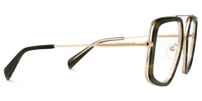 Tunde Aviator Green Glasses | Zeelool Glasses2