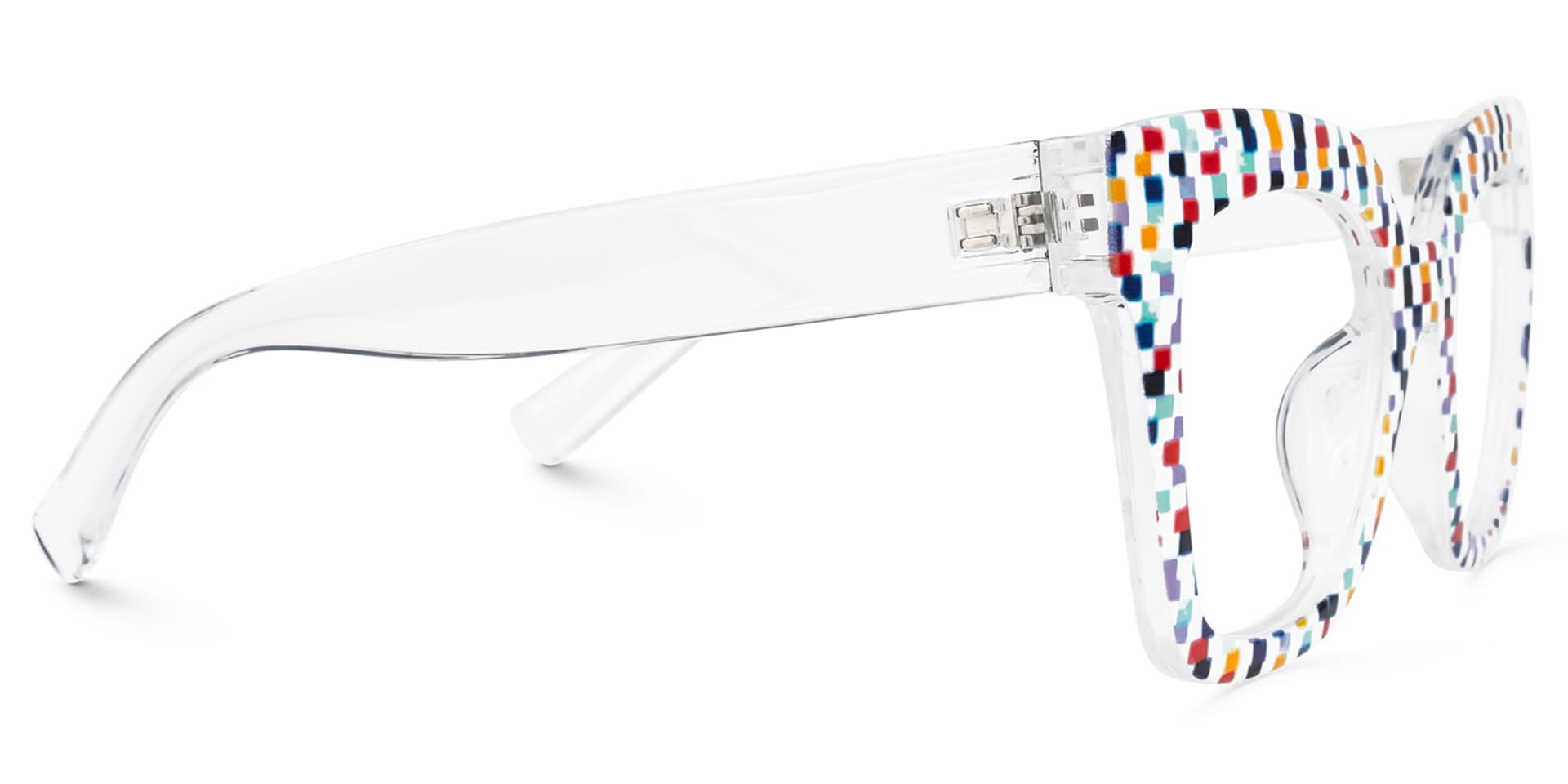 Malcolm Square Colorful-Point Frame Glasses | Zeelool3
