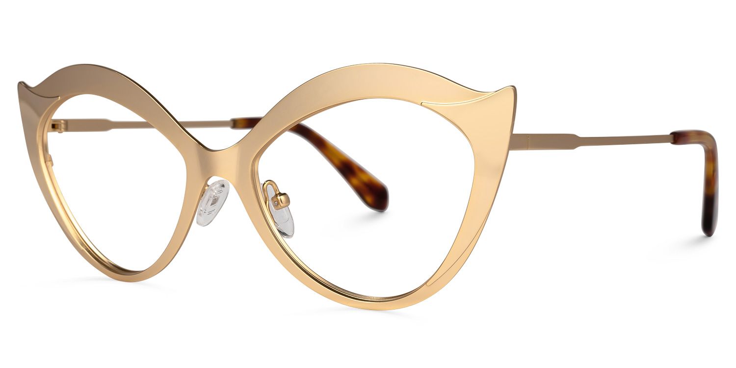 Shanelle Cateye Gold Glasses | Zeelool Glasses1