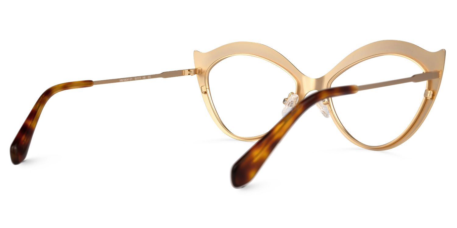 Shanelle Cateye Gold Glasses | Zeelool Glasses3