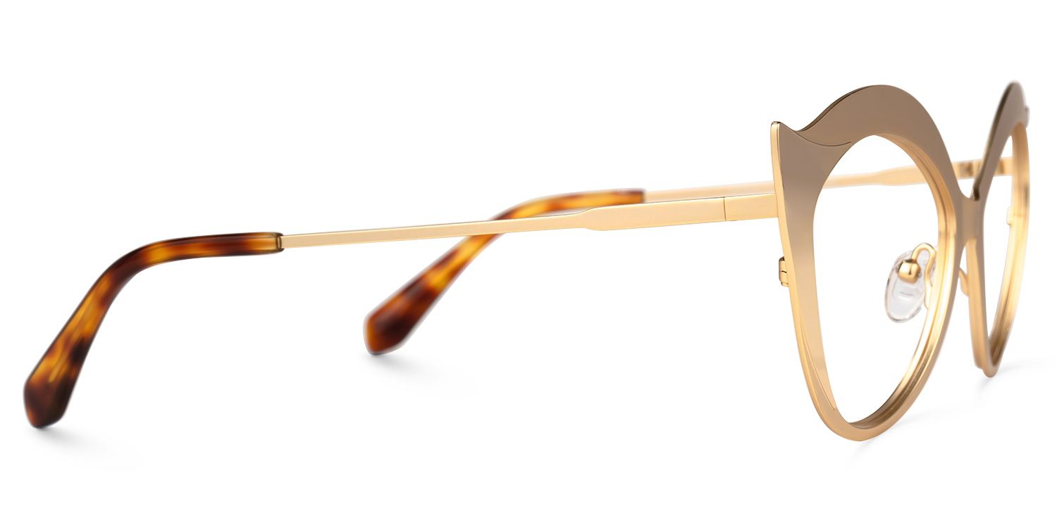 Shanelle Cateye Gold Glasses | Zeelool Glasses2