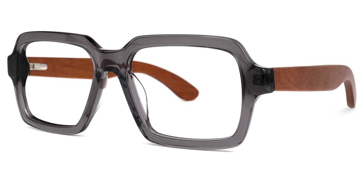 Cassells Square Gray Glasses | Zeelool Glasses1