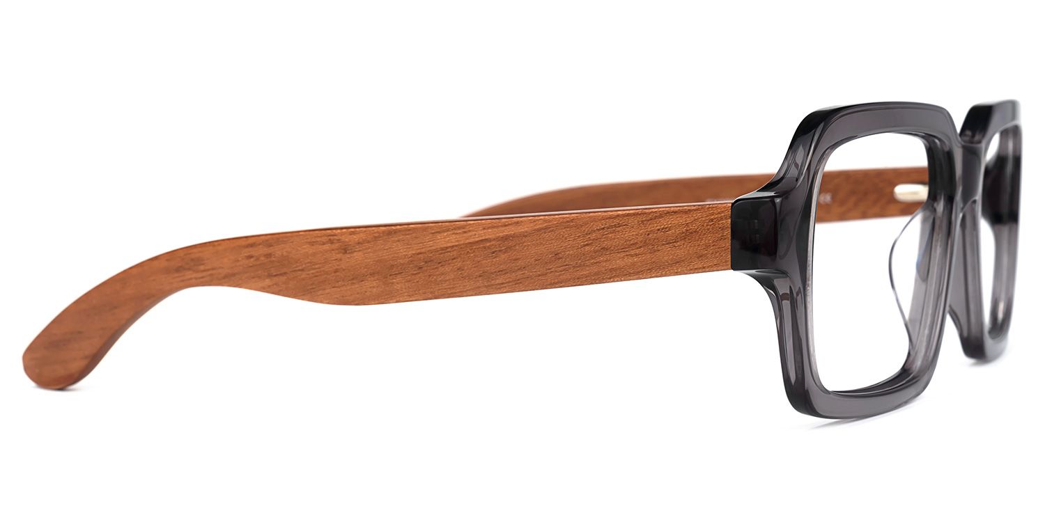 Cassells Square Gray Glasses | Zeelool Glasses2