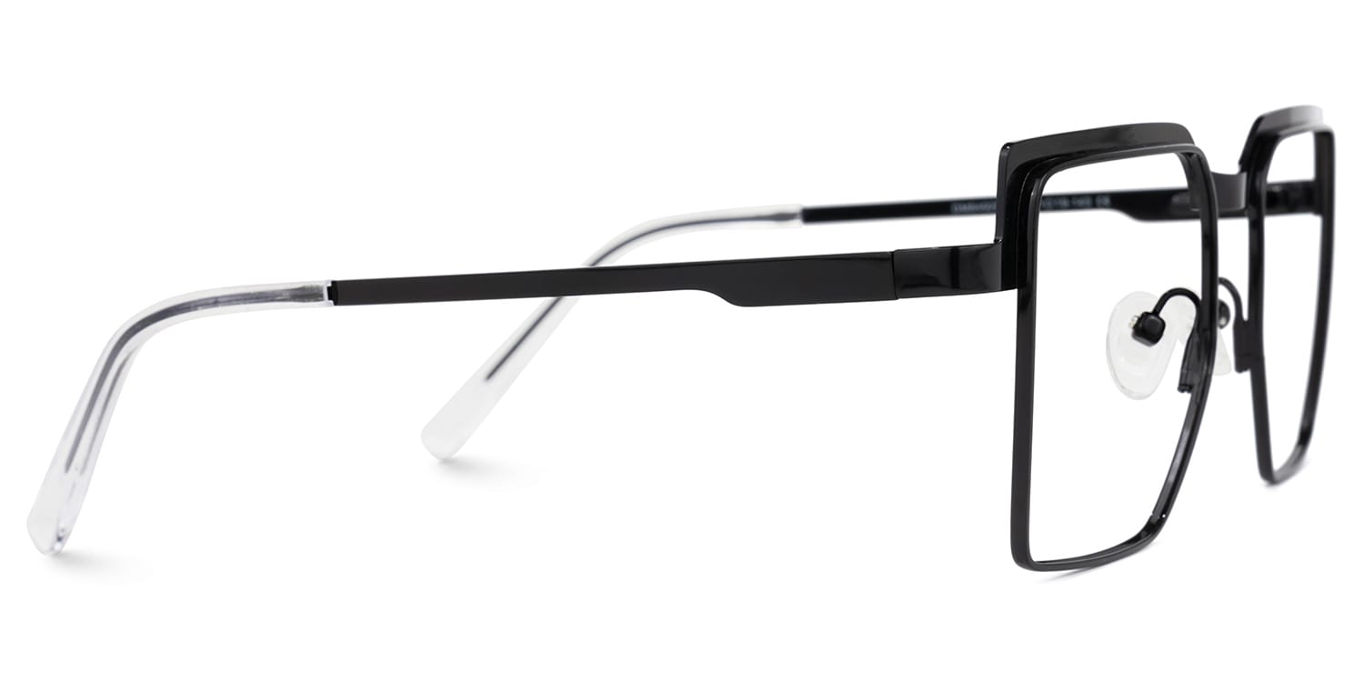 ルーデル Jubilee Square Black Glasses | Zeelool Glasses