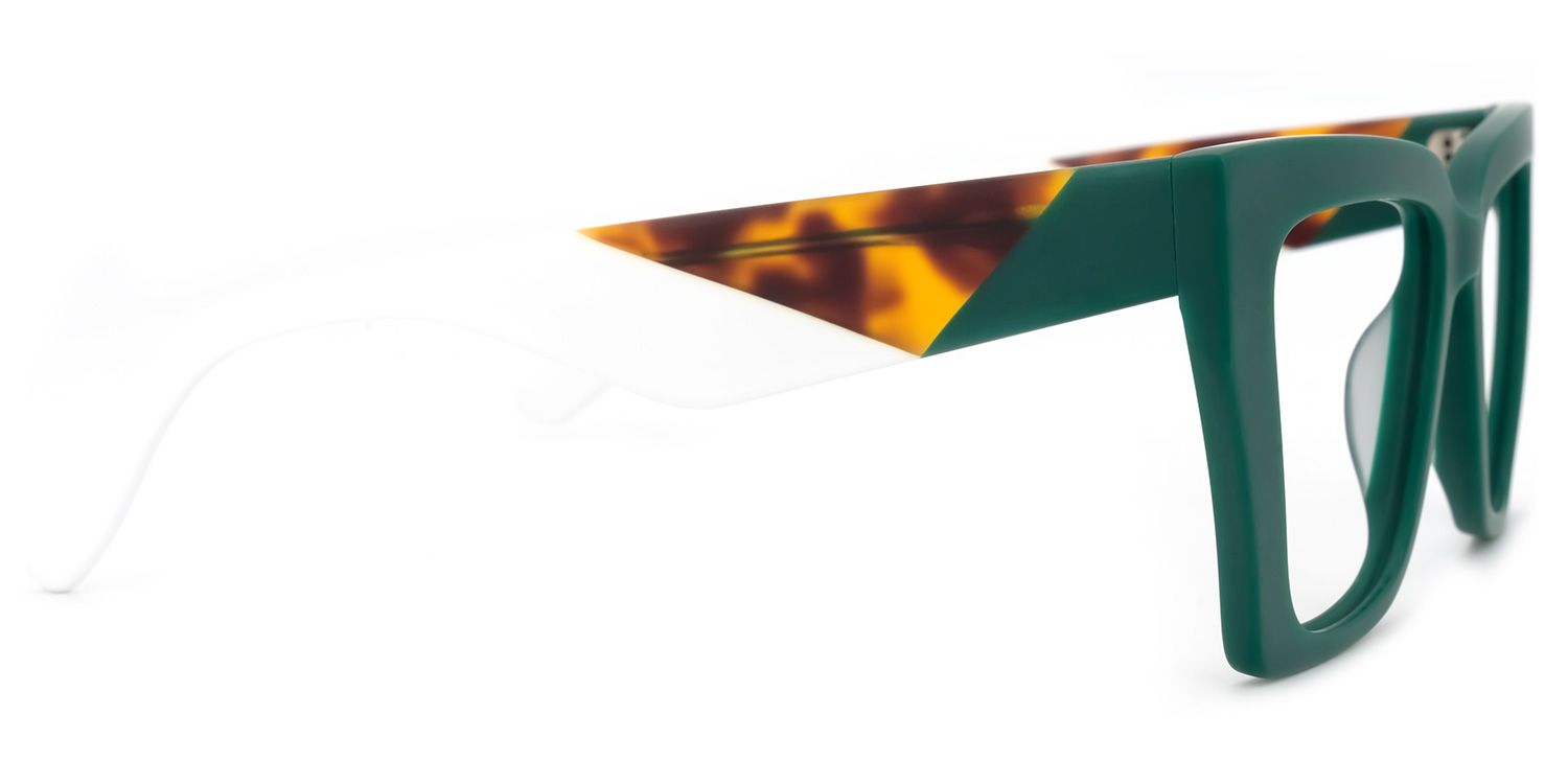 Melba Square Green Glasses | Zeelool Glasses