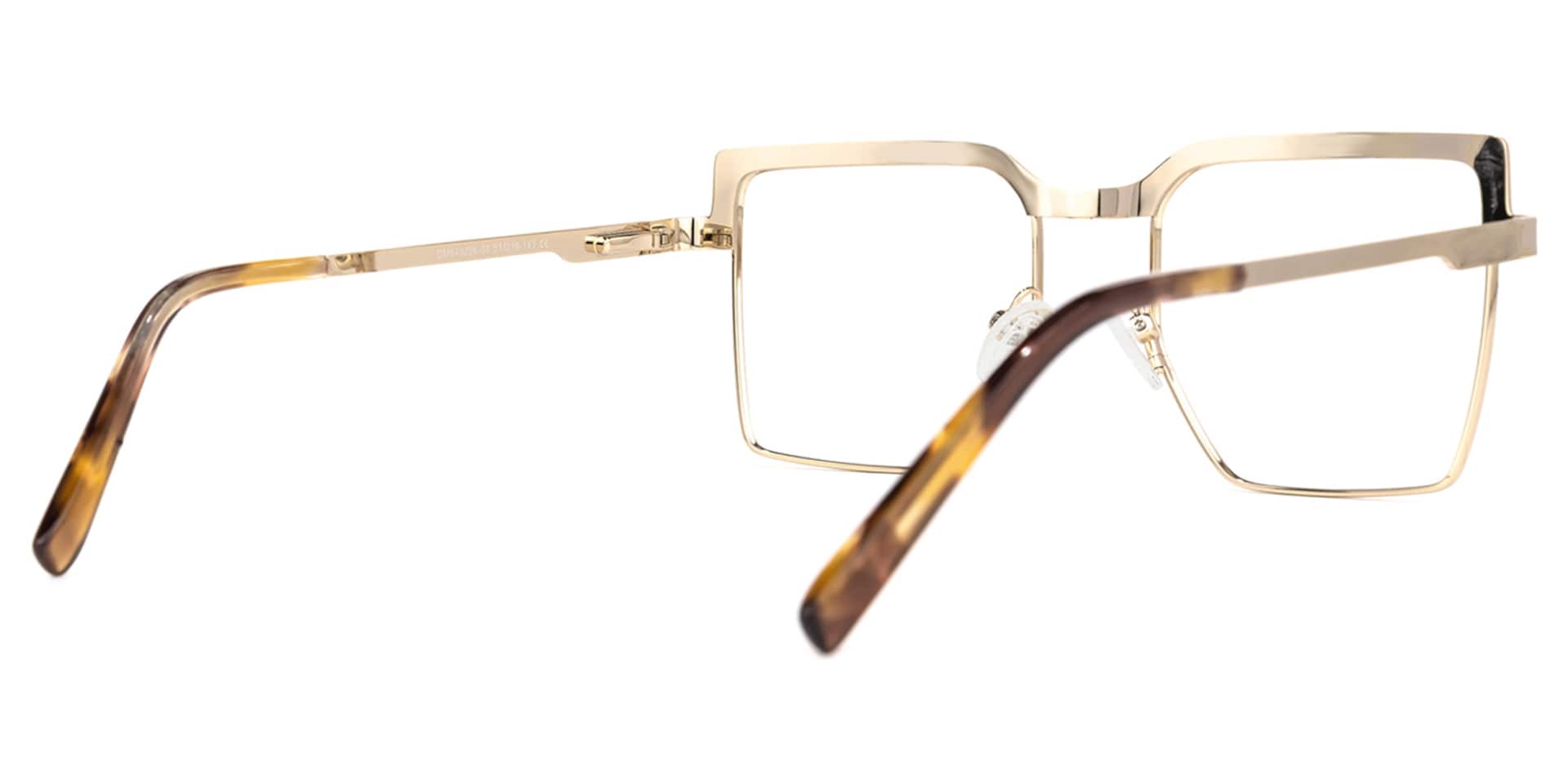 Jubilee Square Gold Glasses | Zeelool Glasses2