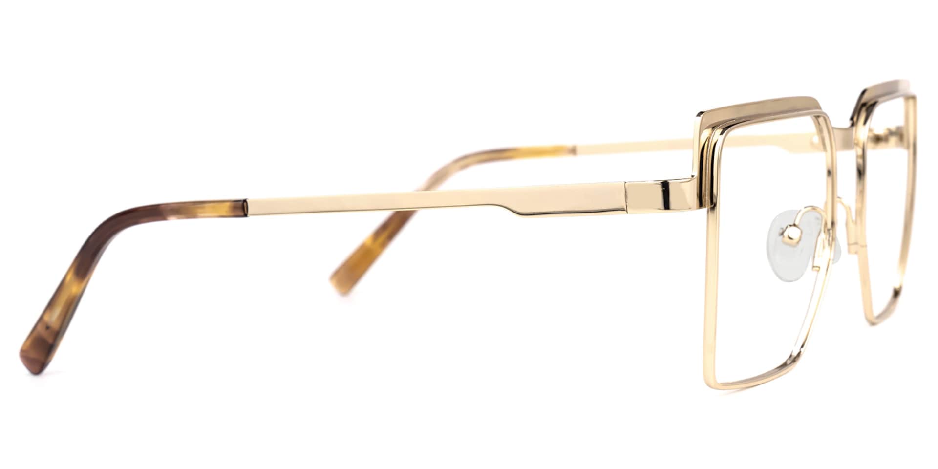 Jubilee Square Gold Glasses | Zeelool Glasses3
