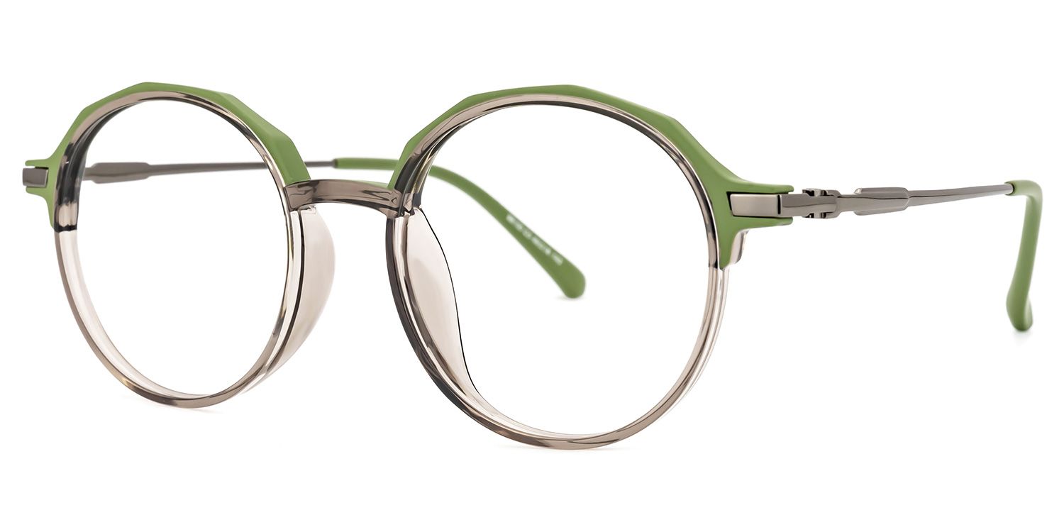 Meyko Round Green Glasses | Zeelool Glasses1
