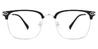 Hixson Browline Silver Glasses0