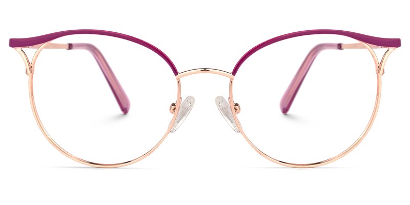 Kylie Oval Purple Glasses | Zeelool Glasses0