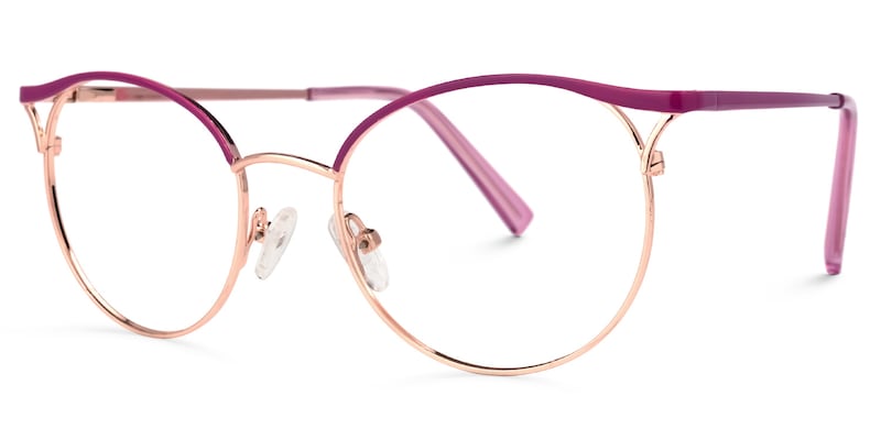 Kylie Oval Purple Glasses | Zeelool Glasses1
