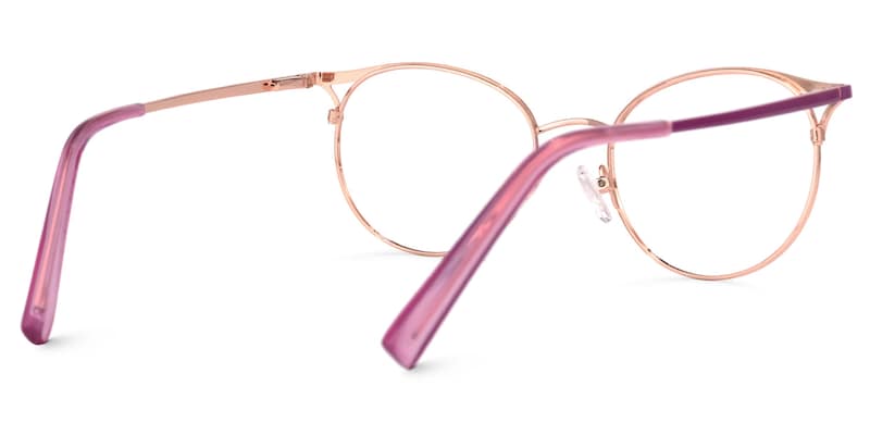 Kylie Oval Purple Glasses | Zeelool Glasses2