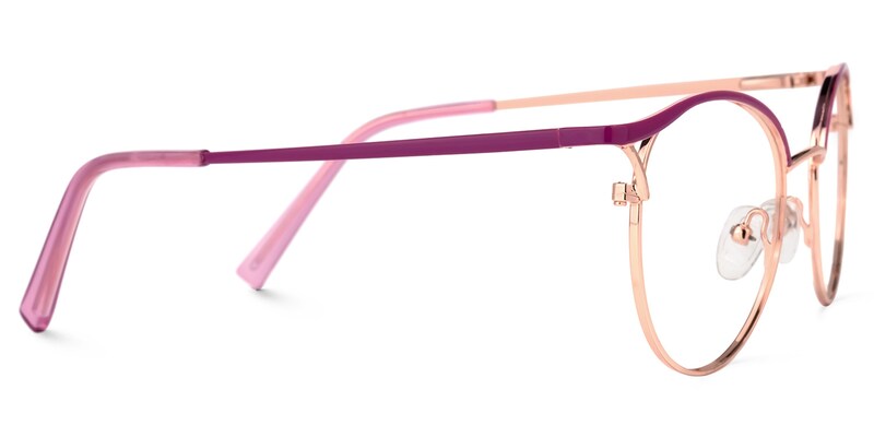 Kylie Oval Purple Glasses | Zeelool Glasses3