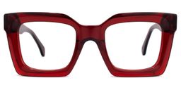 Lobo Square Red Glasses0