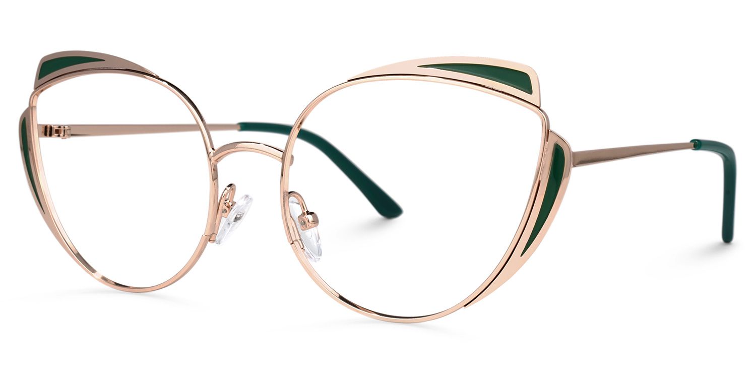 Shanita Geometric Gold Glasses | Zeelool Glasses1