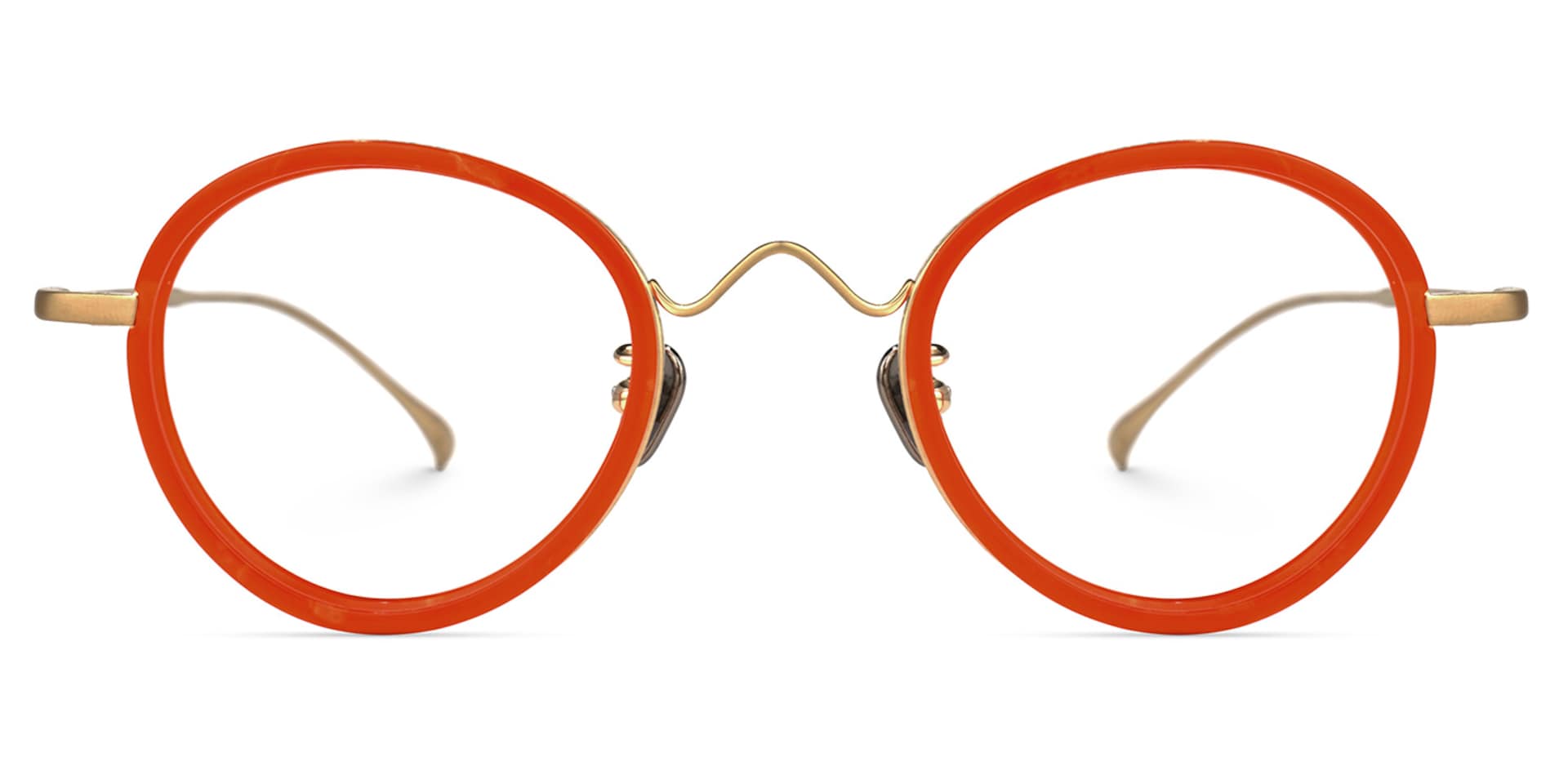 Tikeysha Round Orange Glasses | Zeelool Glasses0