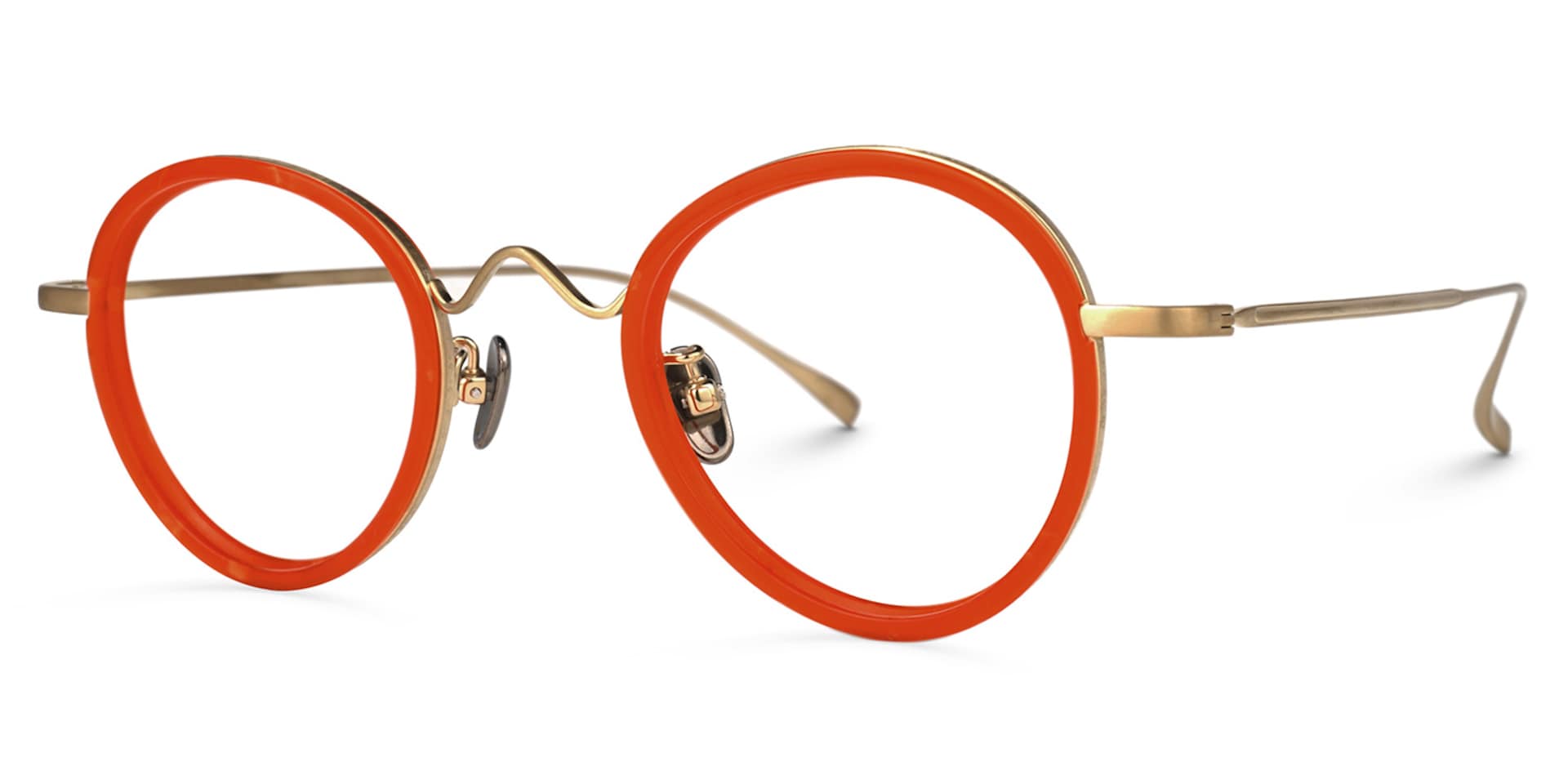 Tikeysha Round Orange Glasses | Zeelool Glasses1