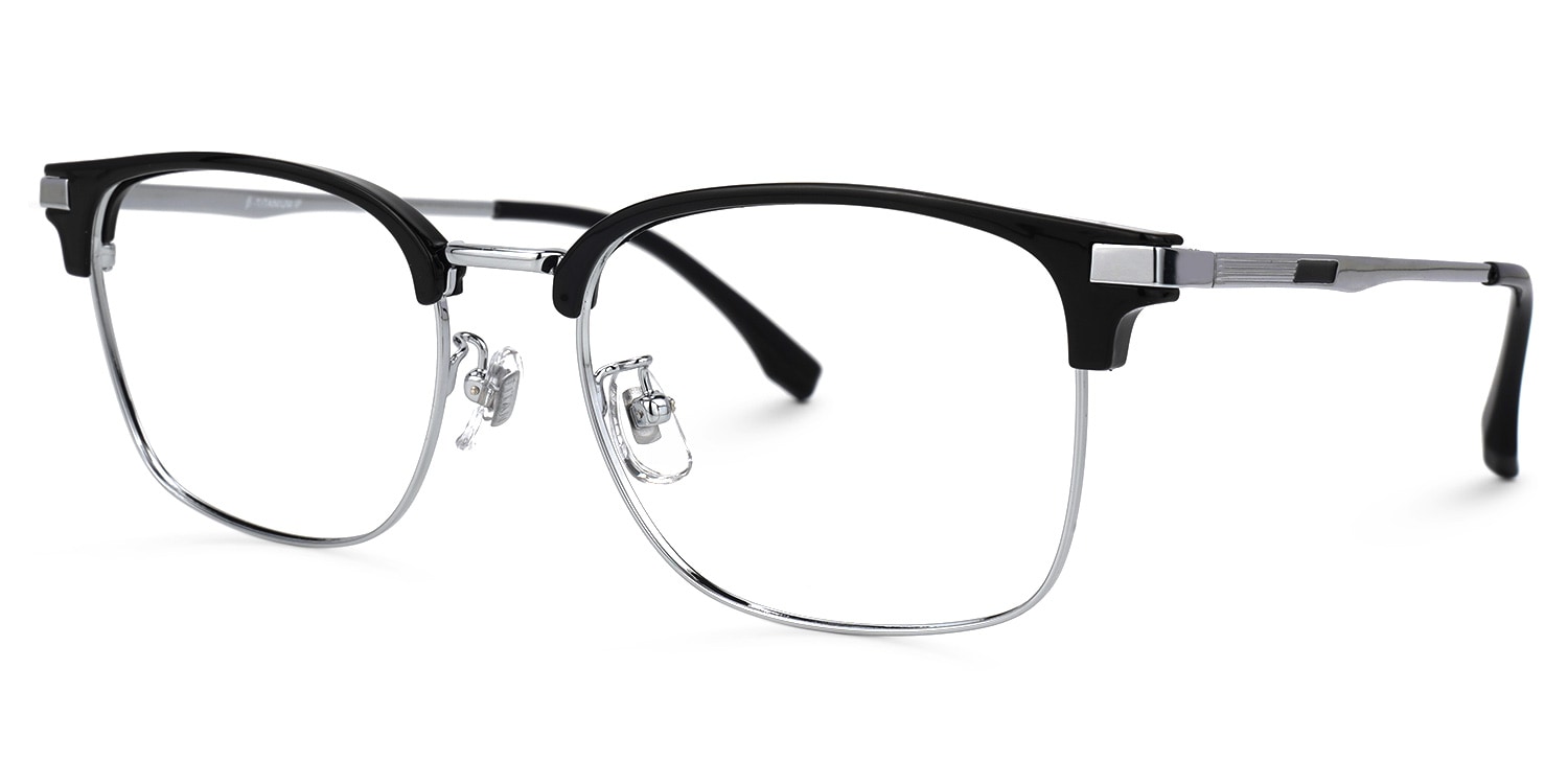 Rabecca Browline Black Glasses | Zeelool Glasses