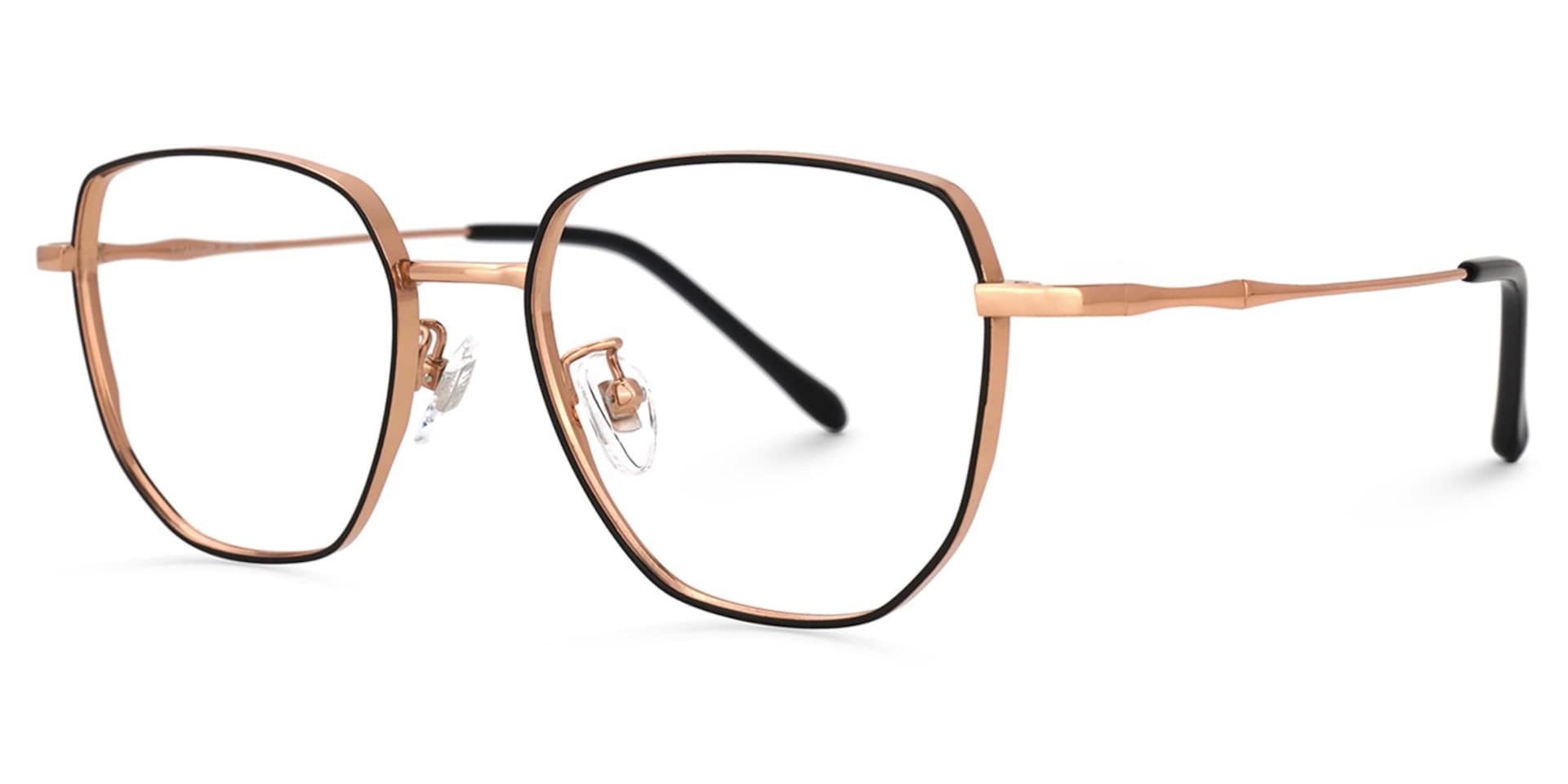 Owens Geometric Black-Gold Glasses | Zeelool Glasses1