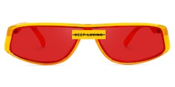 Deidra Geometric Yellow Sunglasses0