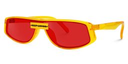 Deidra Geometric Yellow Sunglasses1