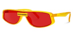 Deidra Geometric Yellow Sunglasses1