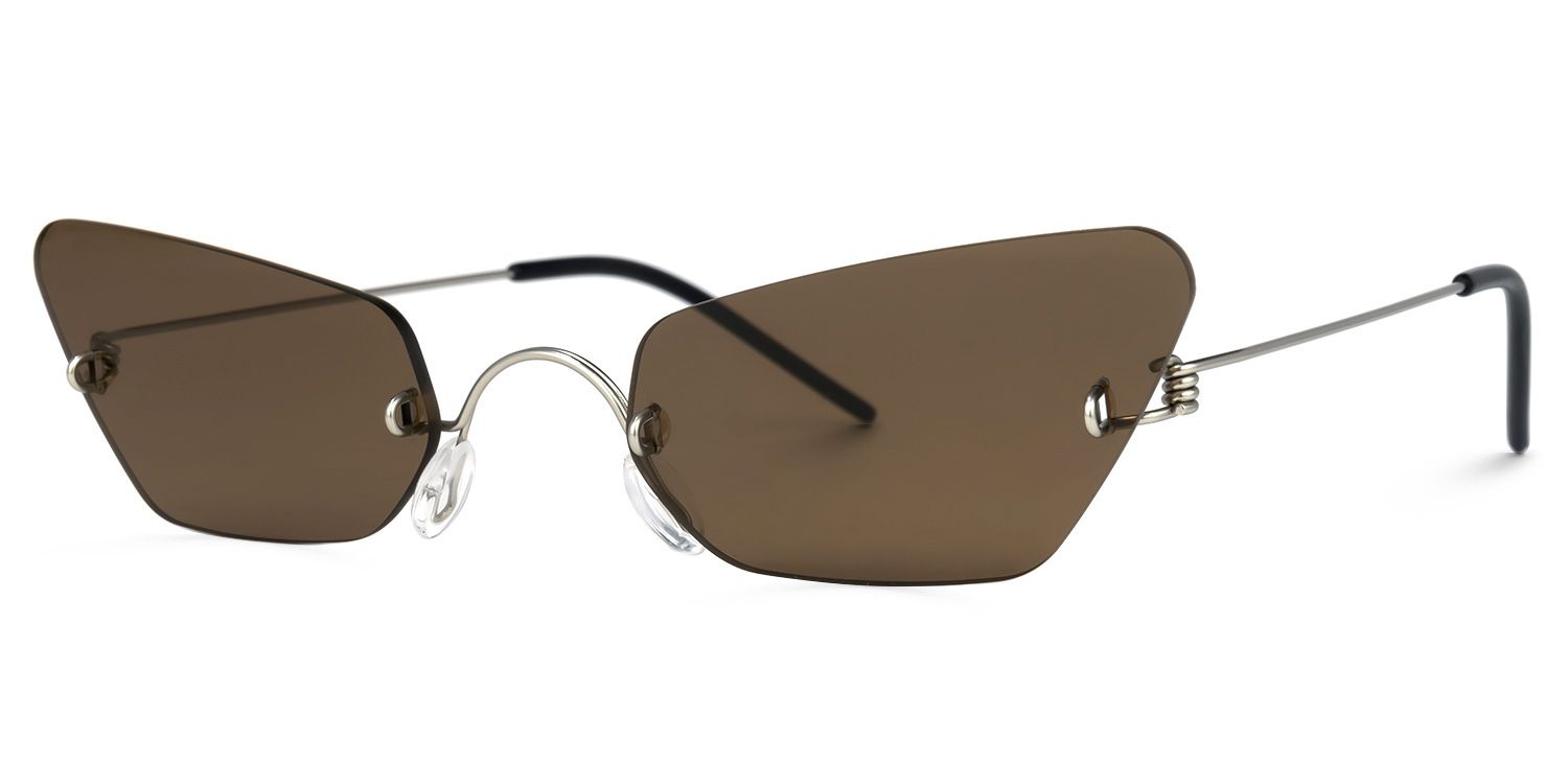 Mathis Cateye Brown Sunglasses | Zeelool Glasses1