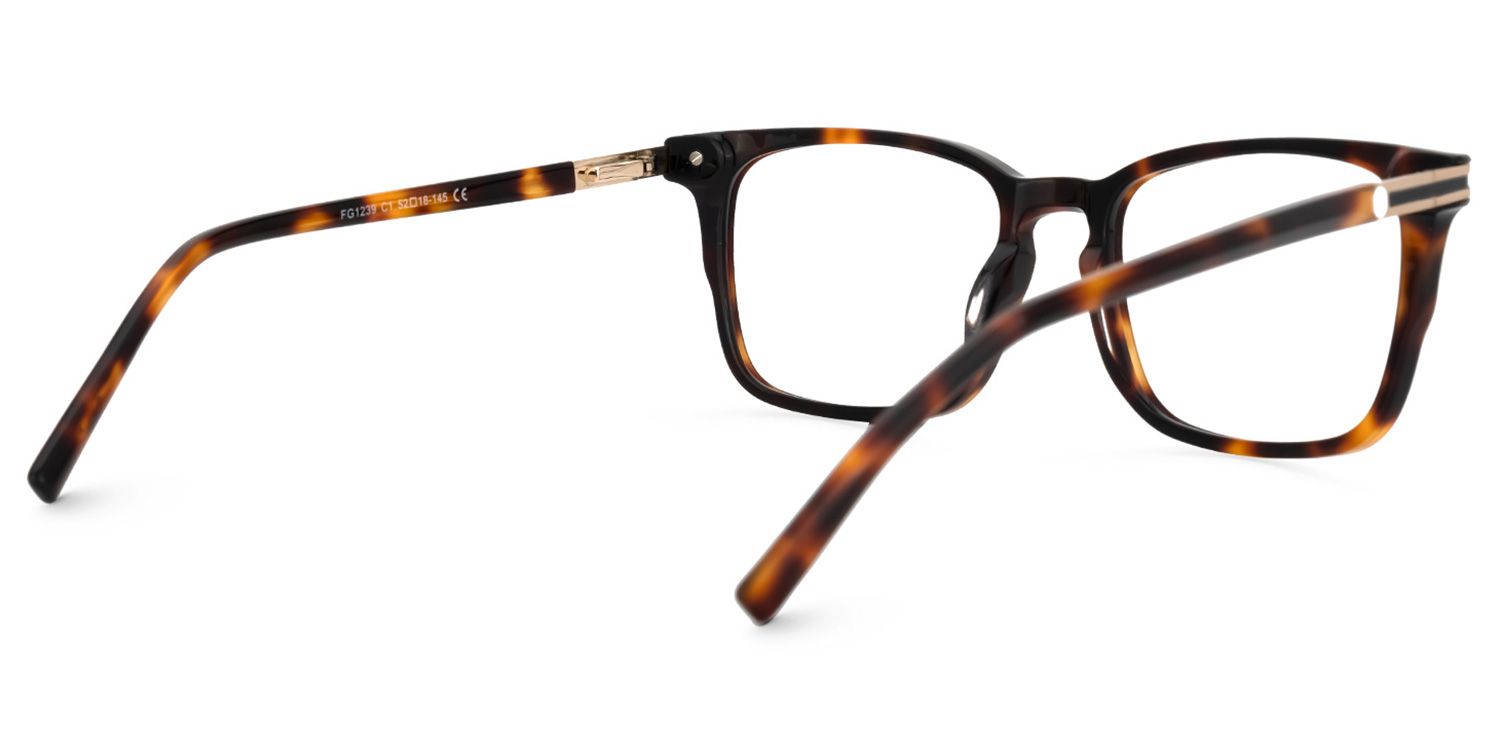 Kornelia Square Tortoise Glasses | Zeelool Glasses2