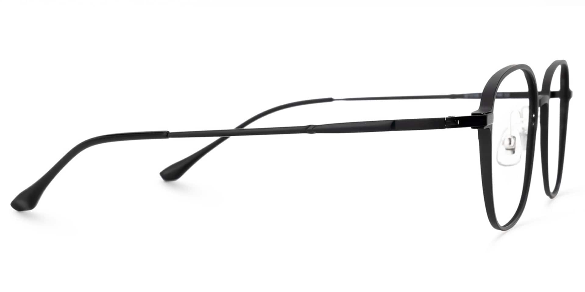 Myrna Square Black Glasses | Zeelool Glasses2
