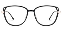 Haygood Cateye Black Glasses0