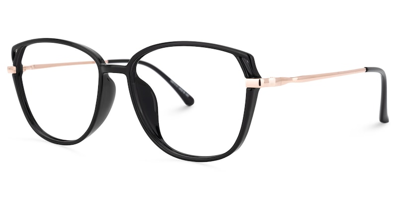 Haygood Cateye Black Glasses | Zeelool Glasses1