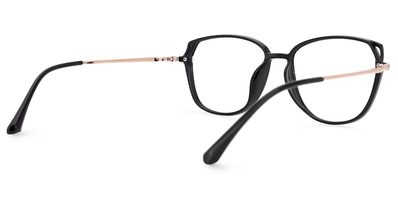 Haygood Cateye Black Glasses | Zeelool Glasses3