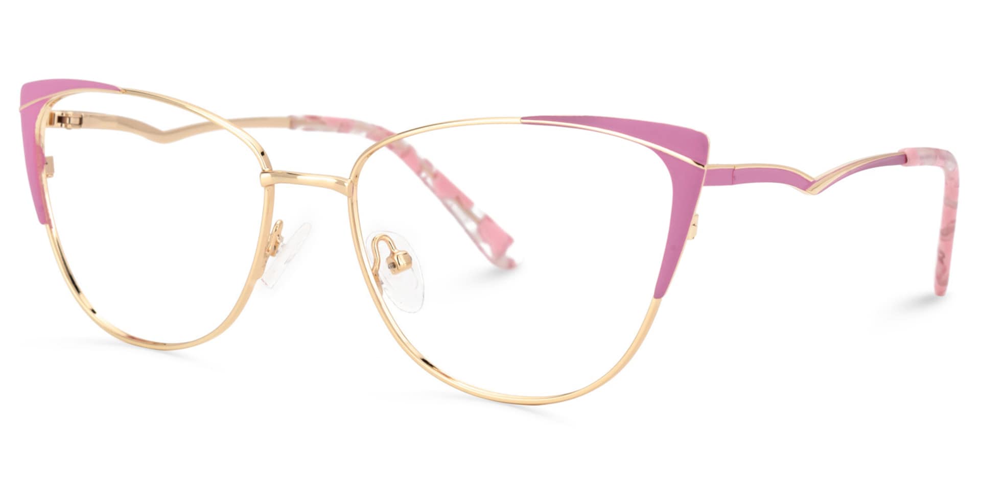 Jannette Cateye Pink Glasses | Zeelool Glasses1