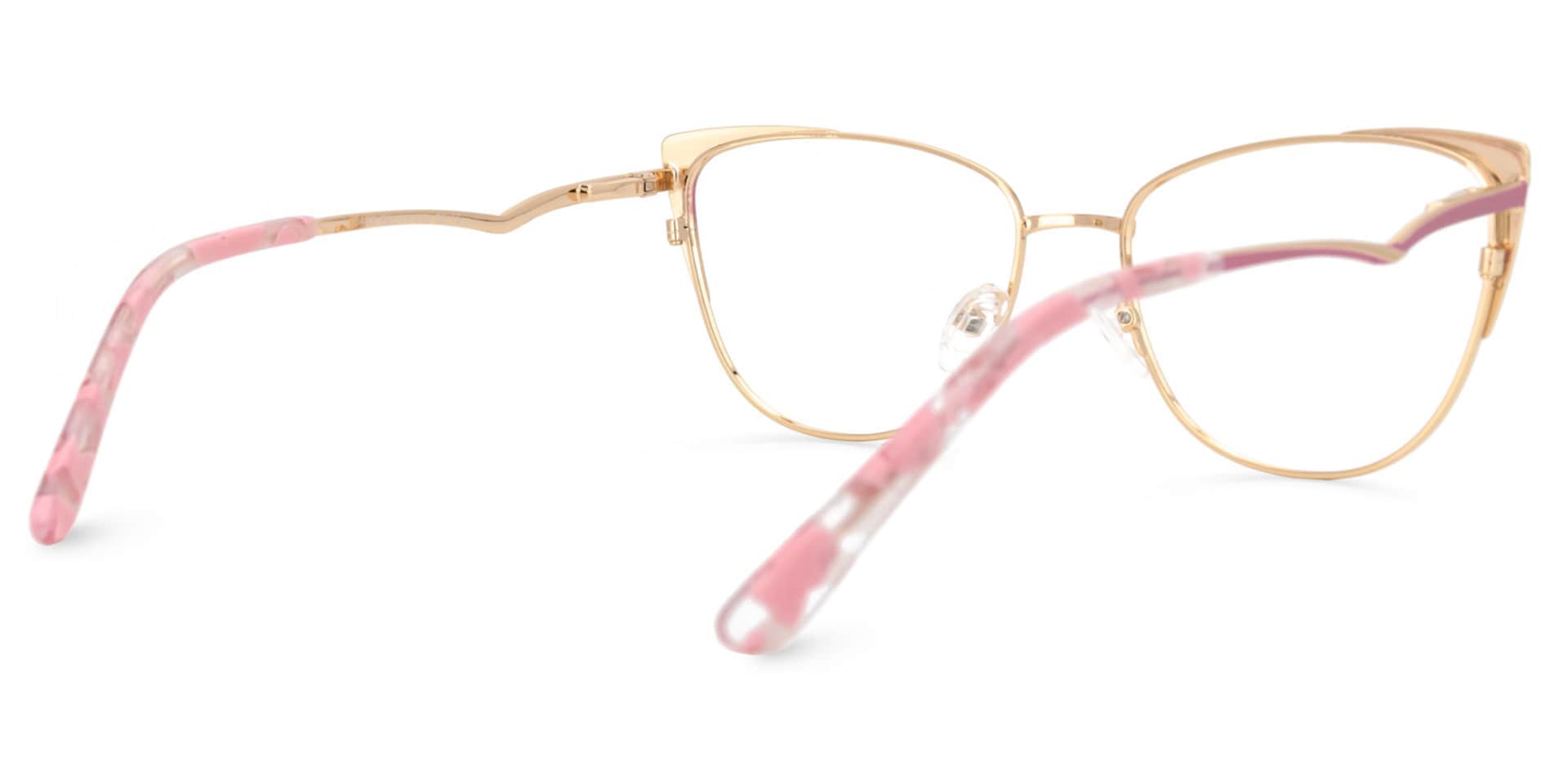 Jannette Cateye Pink Glasses | Zeelool Glasses2
