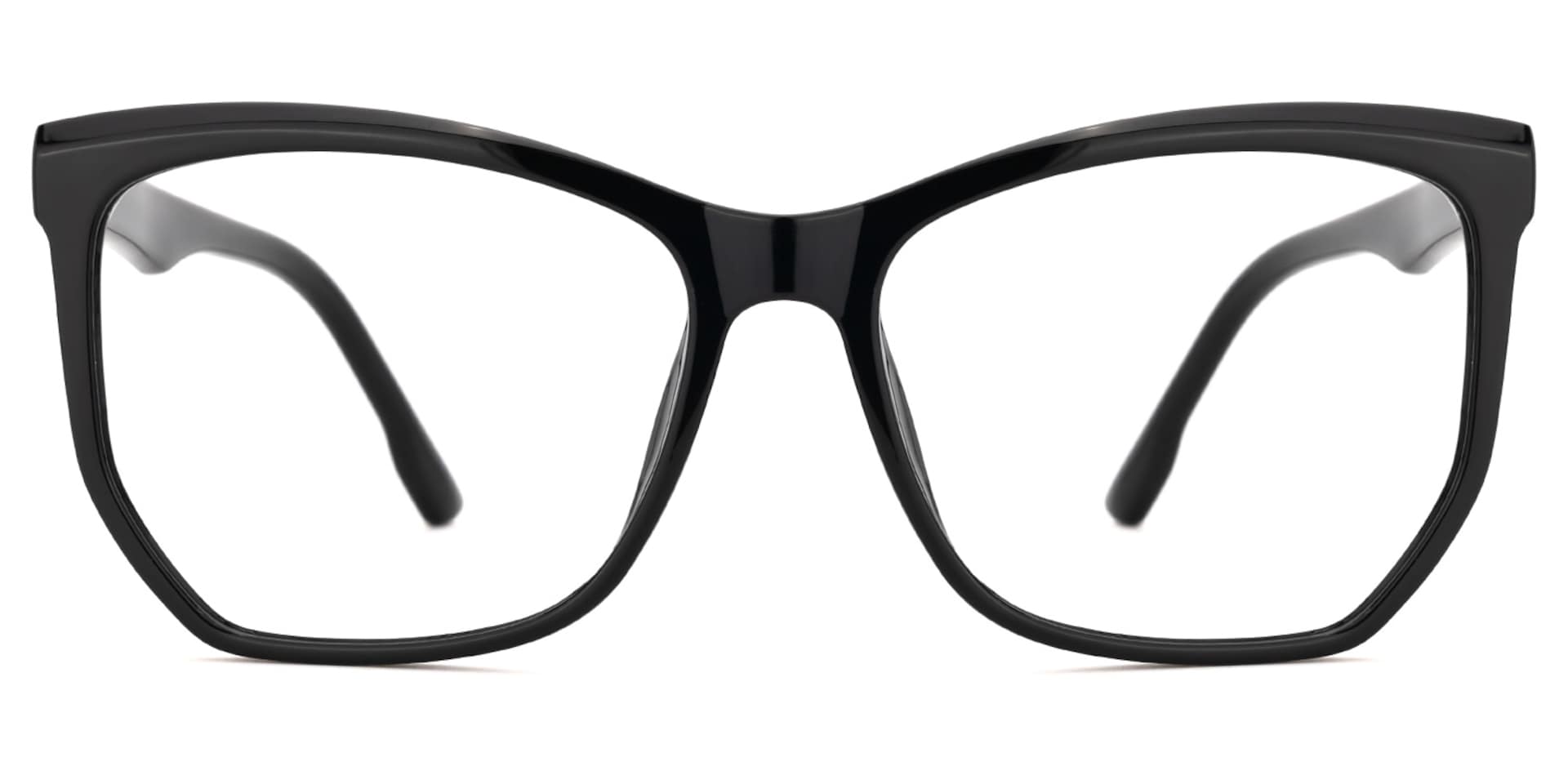 Libby Geometric Black Eyeglasses with Smooth Frames0