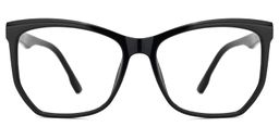Libby Black Geometric Glasses0