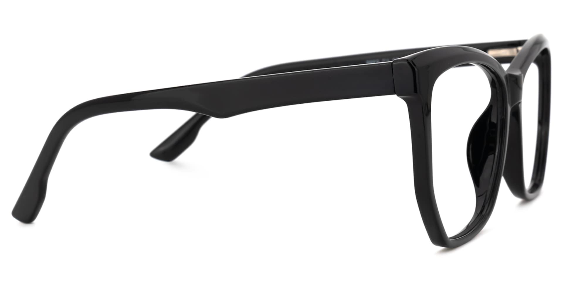 Libby Geometric Black Eyeglasses with Smooth Frames2