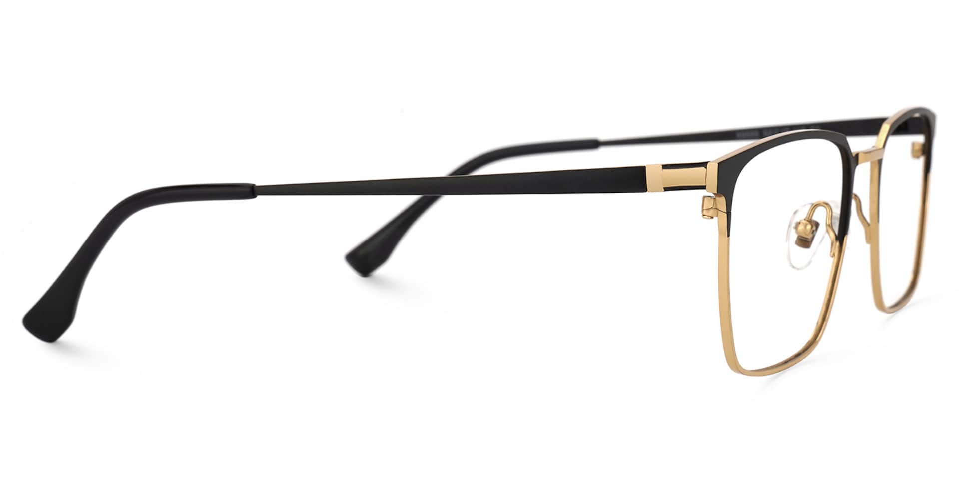 Lyken Square Black-Gold Glasses | Zeelool Glasses2