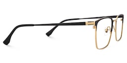 Lyken Square Black-Gold Glasses2