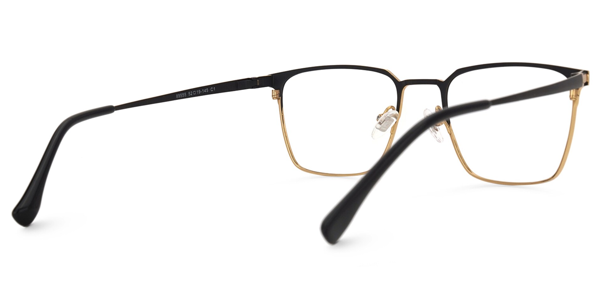 Lyken Square Black-Gold Glasses | Zeelool Glasses3
