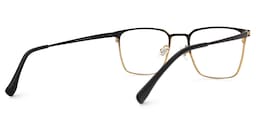 Lyken Square Black-Gold Glasses3